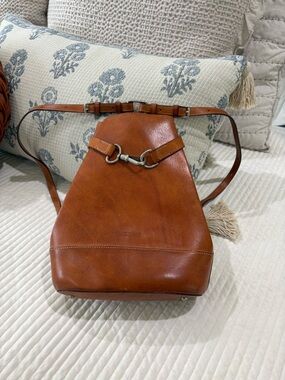 Vintage Dooney and Bourke Italian Leather Saddle Backpack